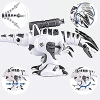 Vista 4 de Fistone RC Robot Dinosaurio Inteligente Interactivo Juguetes de Control Remoto Electrónico Robot que Camina, Baila, Canta con Modo de Lucha