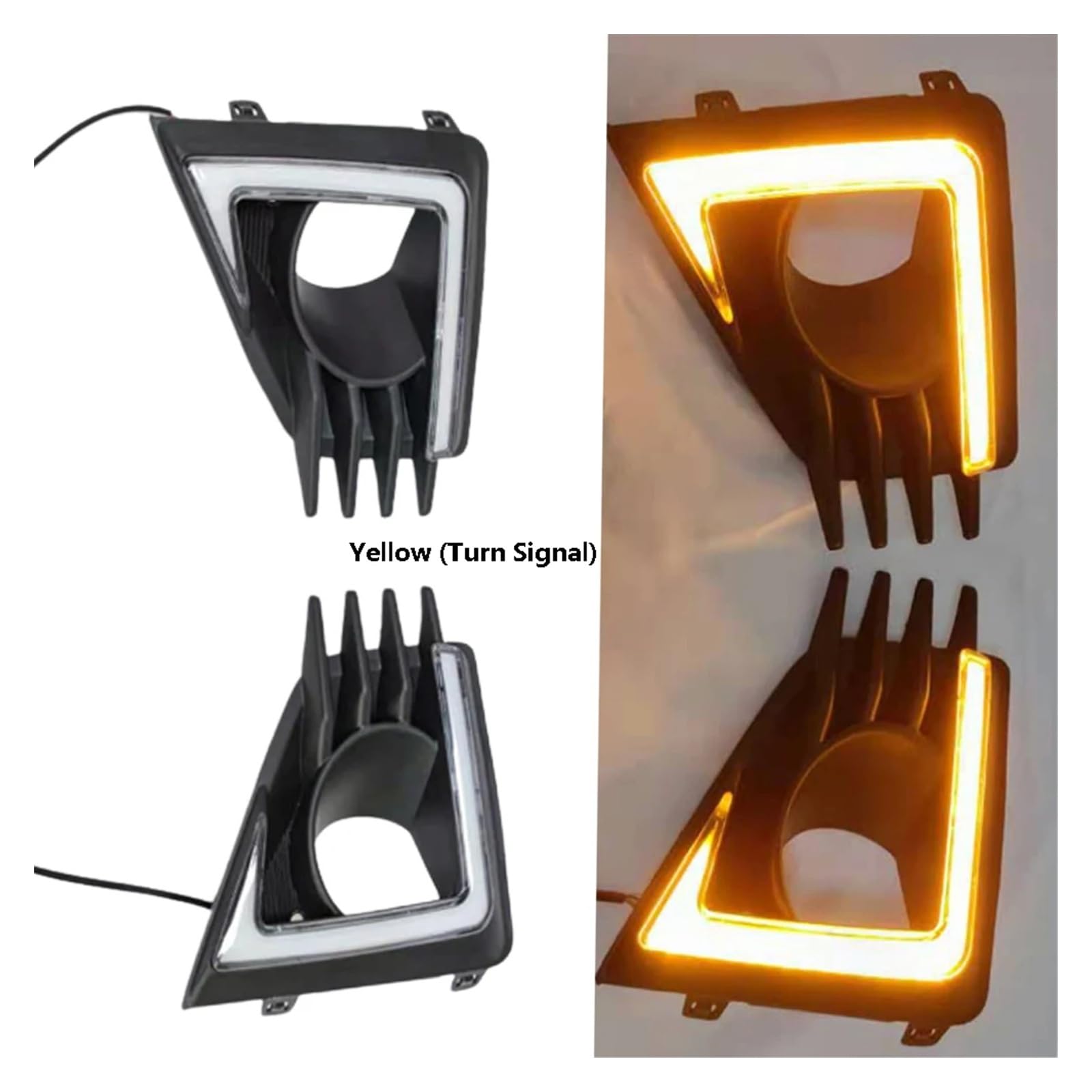 Lampada DRL per Auto da 2 Pezzi Luce Marcia Diurna A LED per Mirage 2020 2021 Funzione Segnale Svolta Giallo Dinamico 12V Laterale Indicatore Direzione Lampada