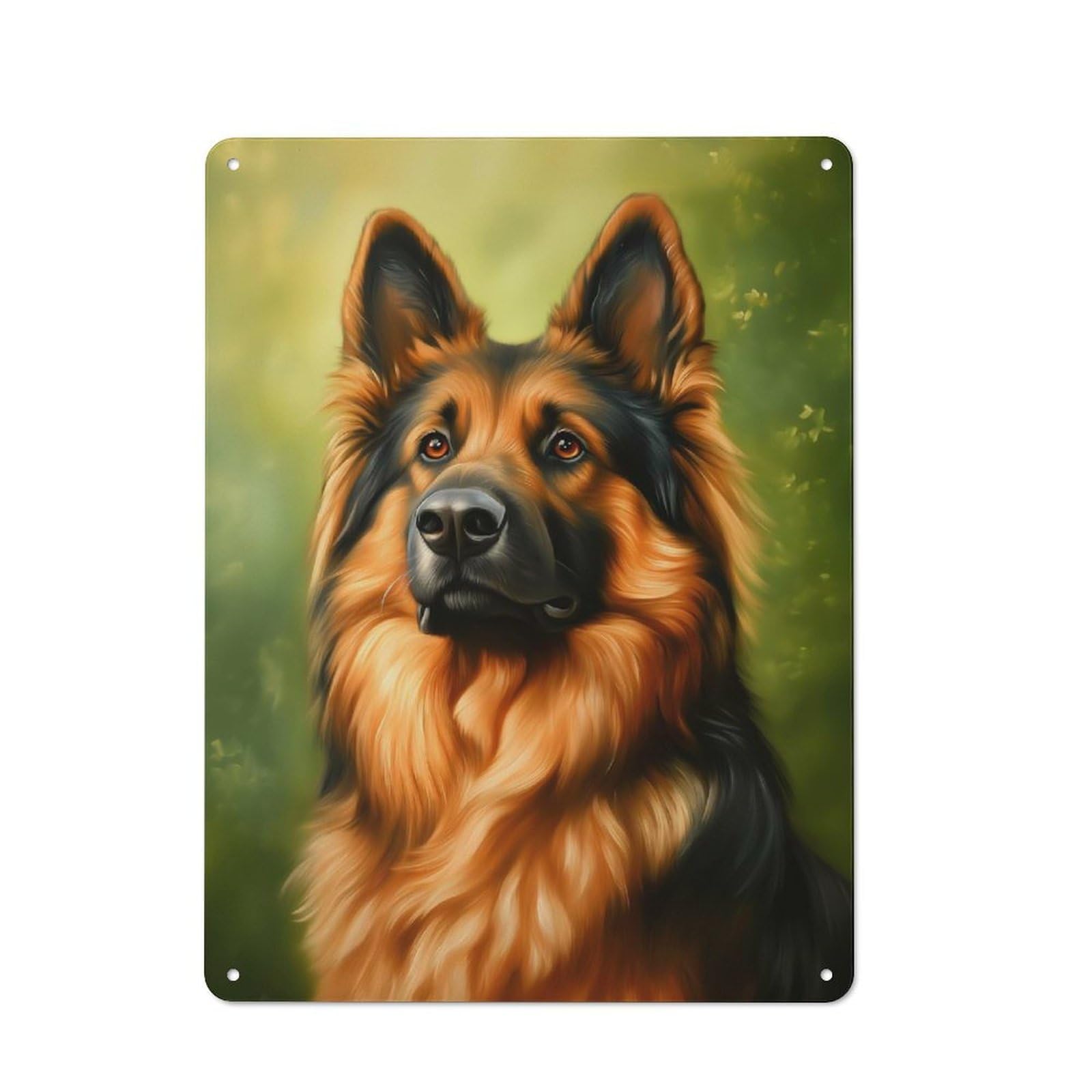 Retro Tin Sign 40x30cm Featuring German Shepherd Portrait for Bar Or Restaurant, Suited to Wall Displays in Bars And Restaurants