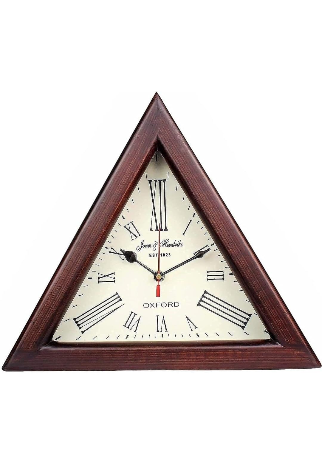 AMAN Enterprise Elegant 12 Inch Triangle Wooden Wall Clock - Contemporary Designer Timepiece for Office, Hallway, Dining Room, and Living Spaces - Ideal Home Decor Gift Item (B0DFTVZW87) Amazon Price History, Amazon Price Tracker