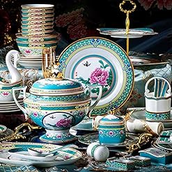 Elevate Your Dining Experience: Order the 74-Piece Luxury Porcelain Dinnerware Set Today!