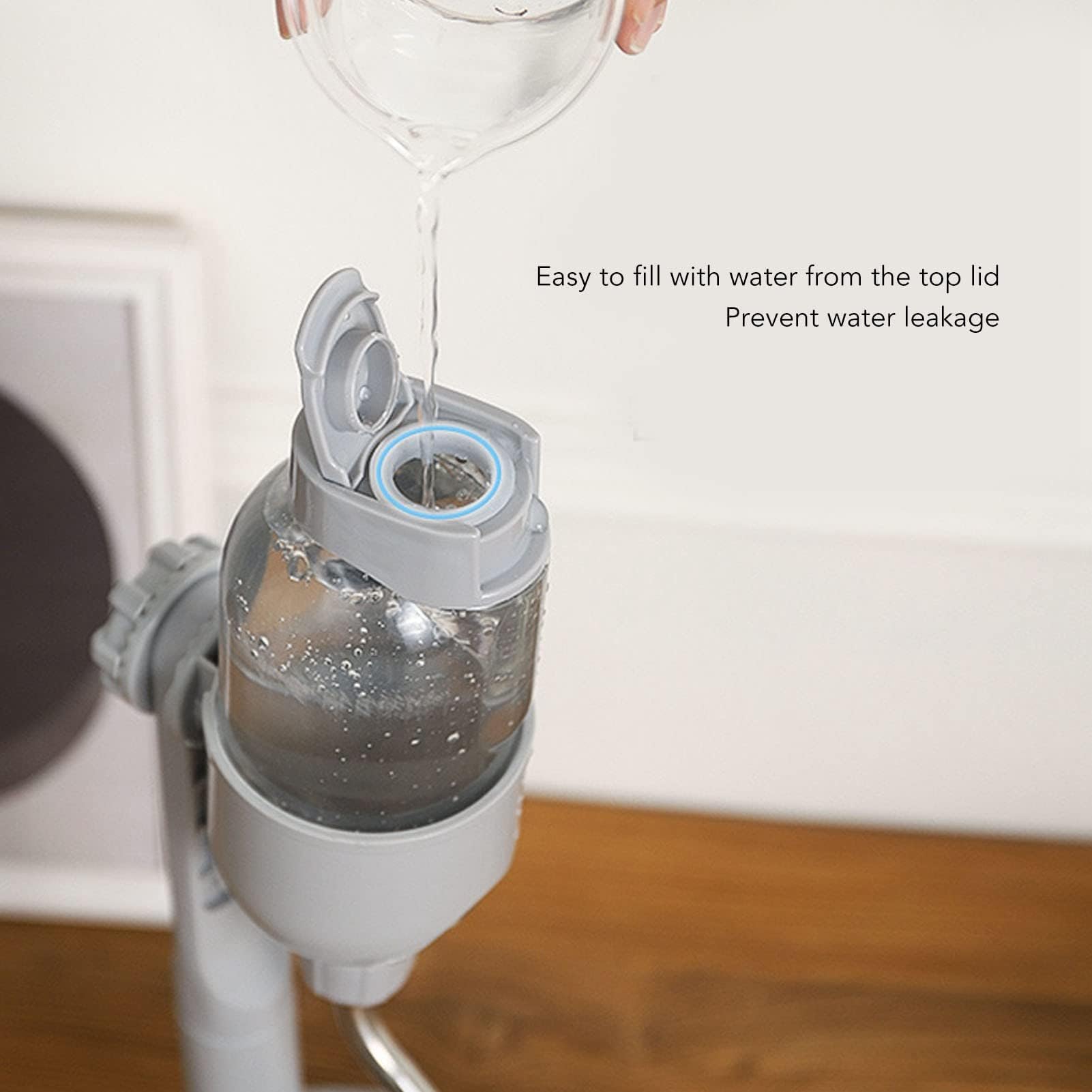 Dispensador de Agua de Pie para Mascotas, 500 ml, Altura Ajustable, Automático, Fuente para Perros y Gatos