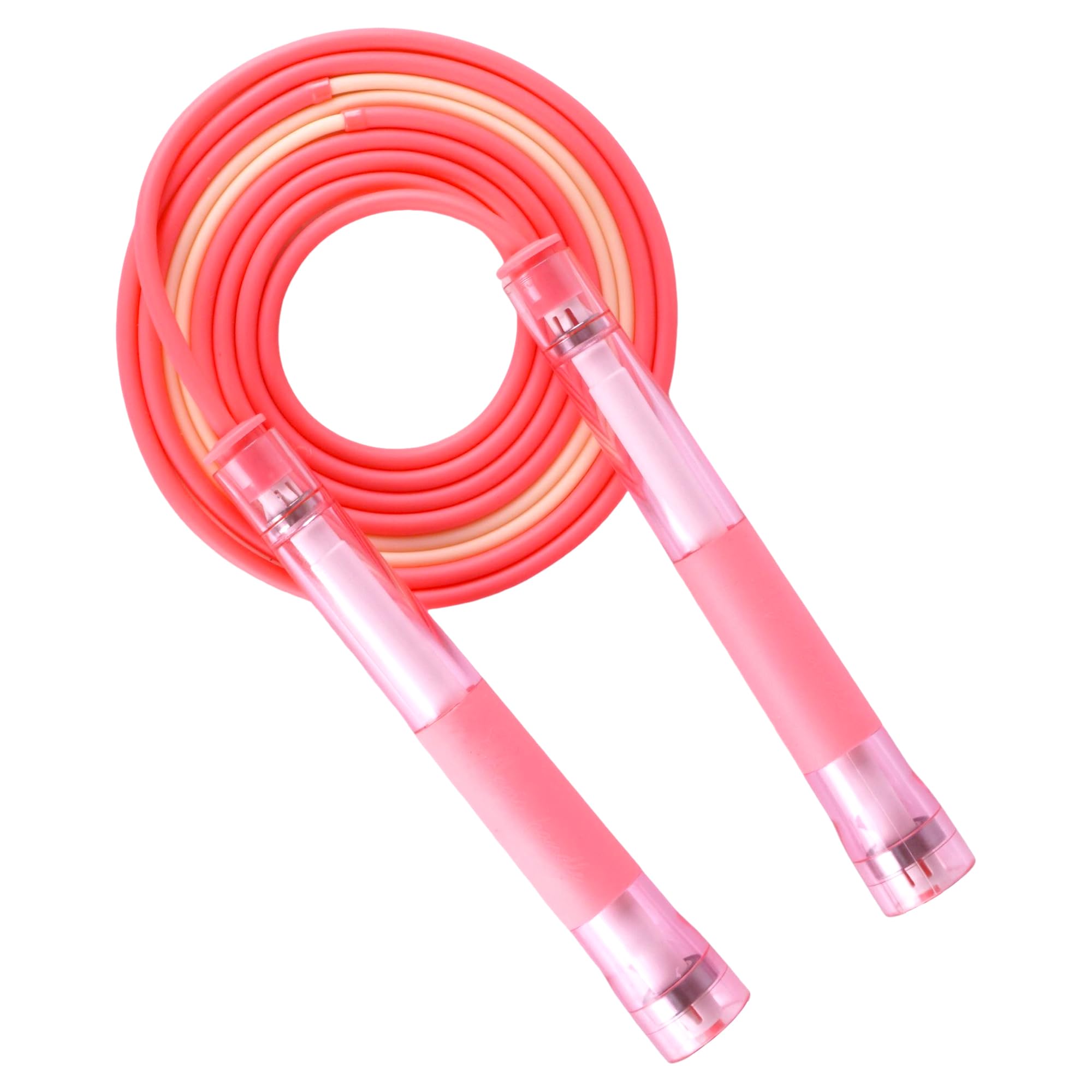 YUEDONG Jump Rope with Dual Stainless Steel Bearings, Self-Locking Adjustable Length, Non-Slip Handles - Smooth & Tangle-Free Skipping Rope for Boys, Girls, Fitness & Play (1, PINK, 280)
