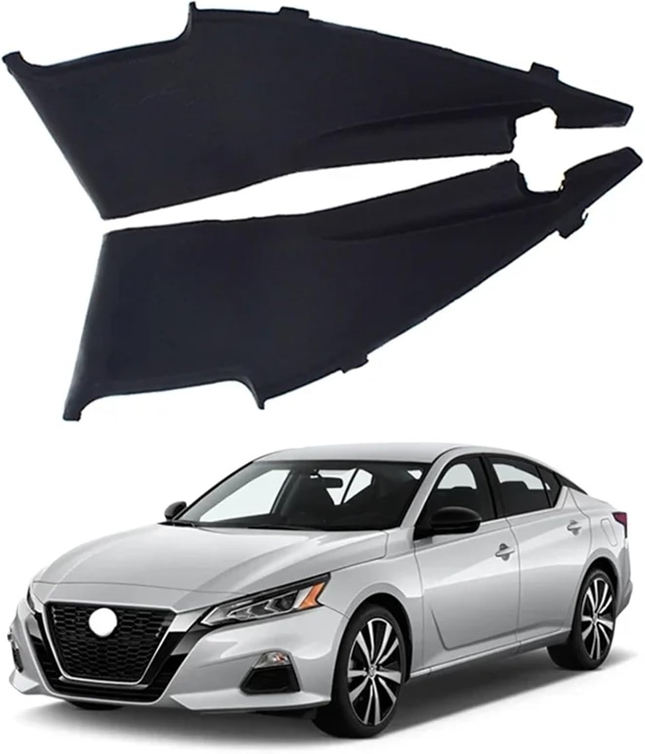 Wiper Side Cowl Cover Trim Panel for Nissan for Altima 2019-2021 ﻿Car Front Windshield Wiper Side Cowl Cover Extension Trim 66894-6CT0A(1 Pair)