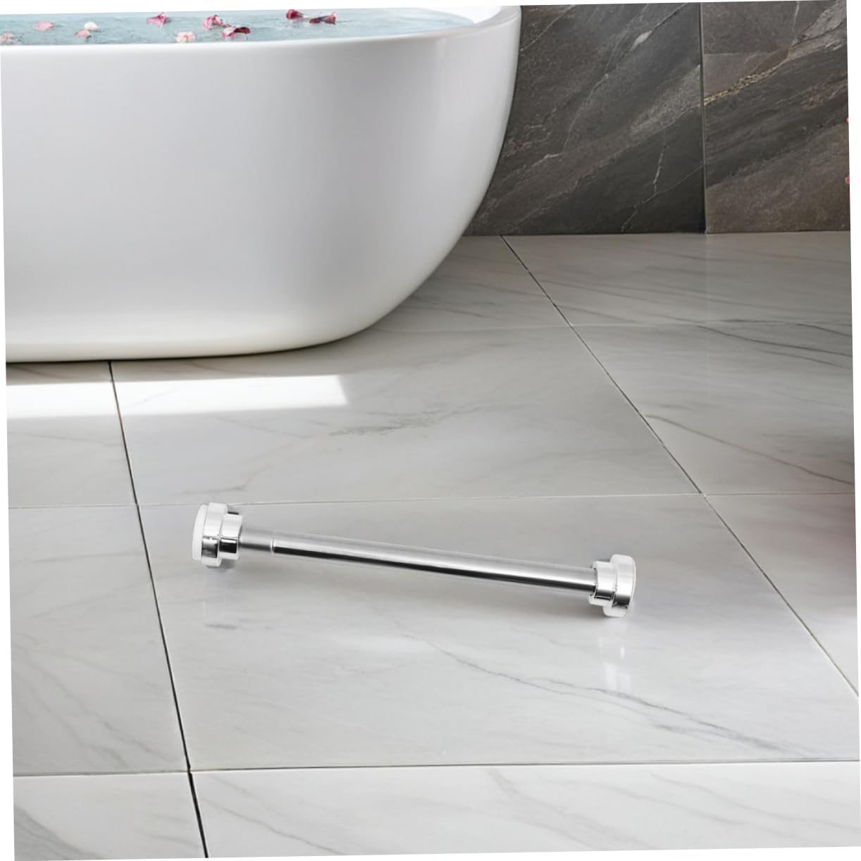 2 Pièces Tringle Rideau Douche Extensible Sans Perçage Acier Inoxydable Réglable Pour Salle De Bain Et Fenêtres De Placard