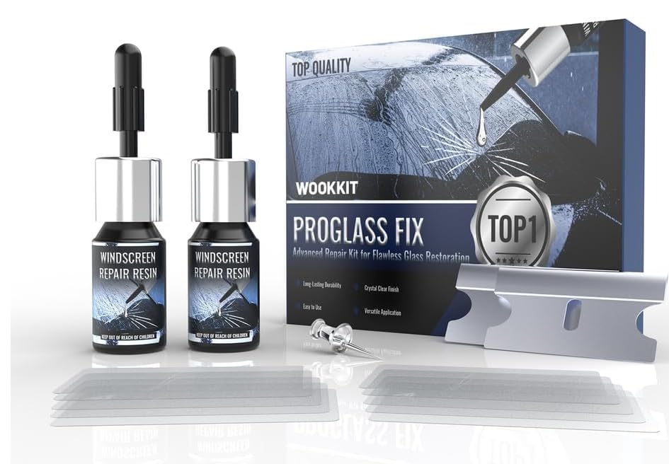 Product image of Windshield Repair Kit 2 Bottles DIY Car Windshield Crack Repair Kit Nano Glass Repair Liquid Long-Lasting Adhesive Solution for Fix Chips Bullseye & Star Cracks