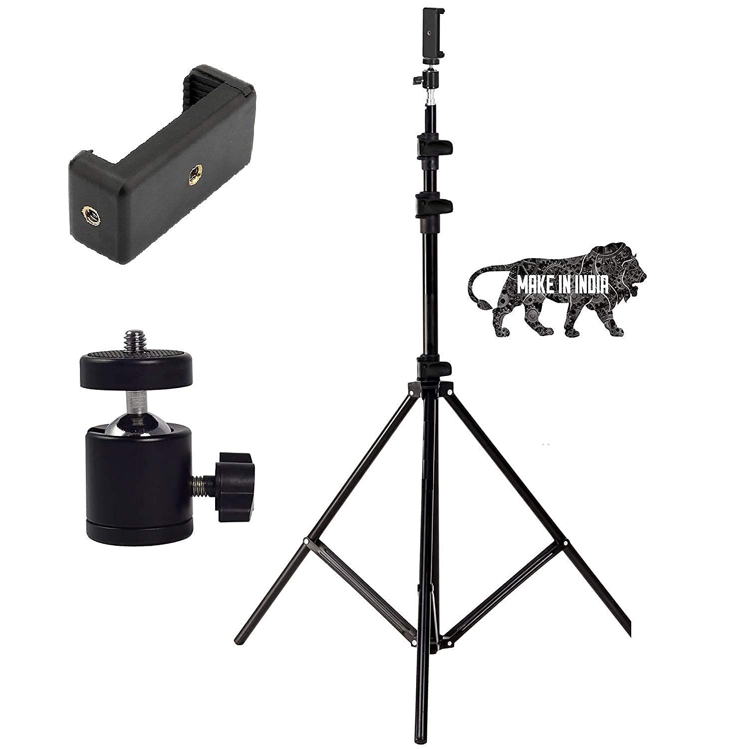 7 feet Photography Tripod Mobile Camera Stand with 360 Rotation Ball Head for YouTube Vlogging, Online Teaching, Bridal Makeup, Photo Studio-image-33