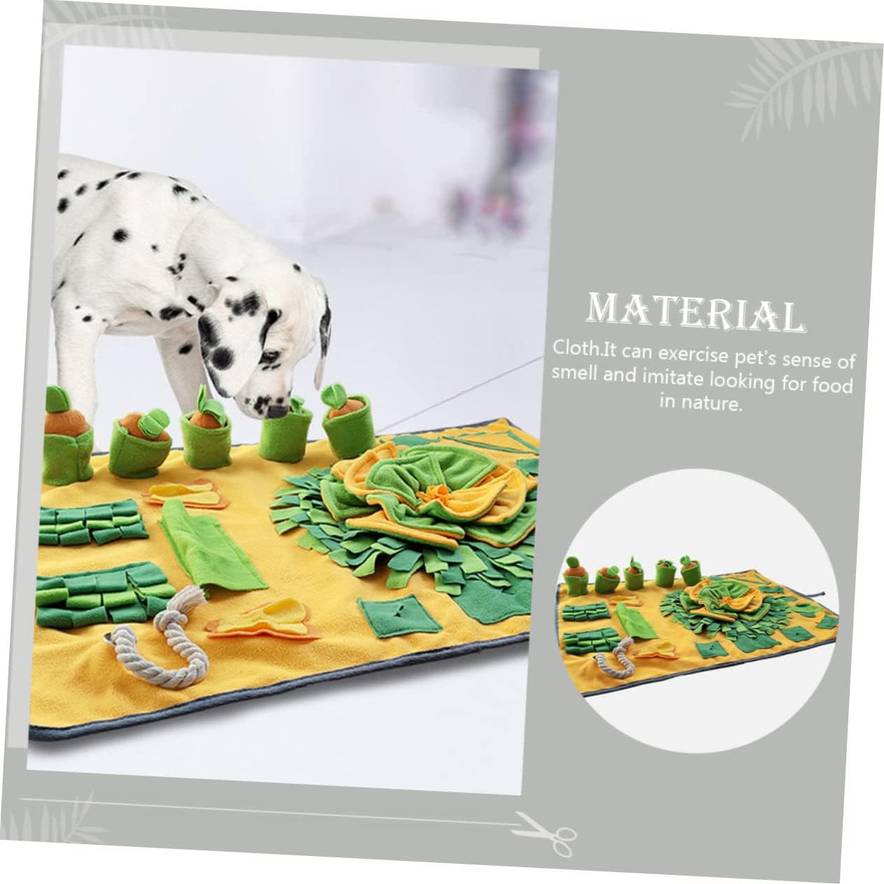 Totority Household Snuffle Mat for Dogs Non- Decorative Feeding Mat Snuffle Blanket Design and Machine Washable Promotes Natural Foraging Skills and Healthy Eating