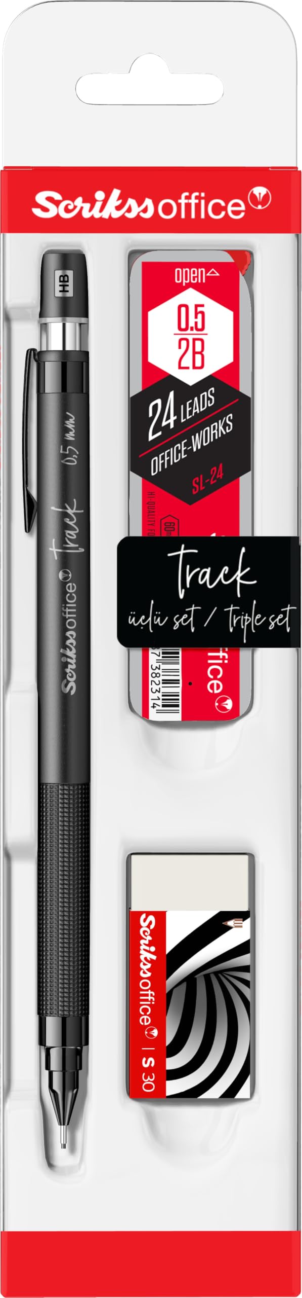 Scrikss Office Track 3'Lü Set 0. 5 mm Gri