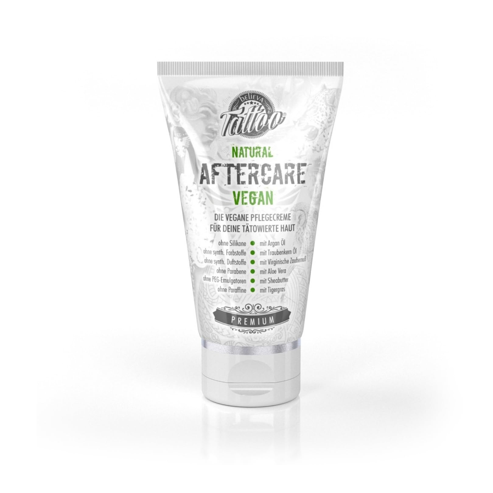 Believa Tattoo Aftercare - 100% vegan tattoo Cream for your skin - 150ml, 150 ml (Pack of 1)
