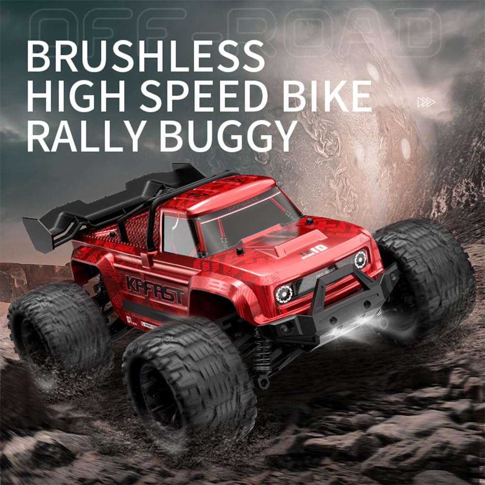 Zdalnie sterowany samochód dla dorosłych, 1/14, 75 km/h, 3S, bezszczotkowy silnik RC, wysoka prędkość, Offroad Drift, samochód wyścigowy, 4WD Off Road Race Buggy, 3 baterie (czarny)