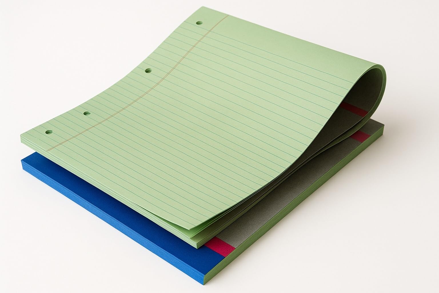 indigo® A4 Dyslexia Writing Pads – Green Tinted Paper, 80 GSM, Ruled with Margin, 100 Pages, Pack of 3 | Aid for Dyslexic & Visual Stress Support