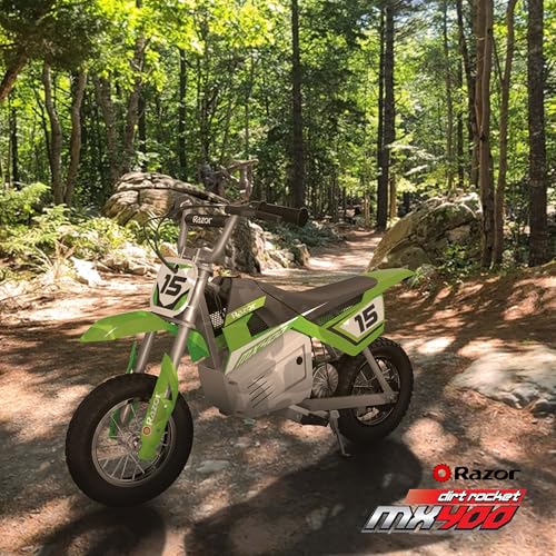 image for Razor MX400 Dirt Rocket Electric Bike for Kids Ages 8+, 140 Pounds Max