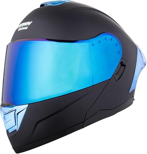 Miniatura 6 de Casco modular de motocicleta con diseño abatible, aprobado por DOT con visera extra transparente, cascos de motocicleta de cara completa