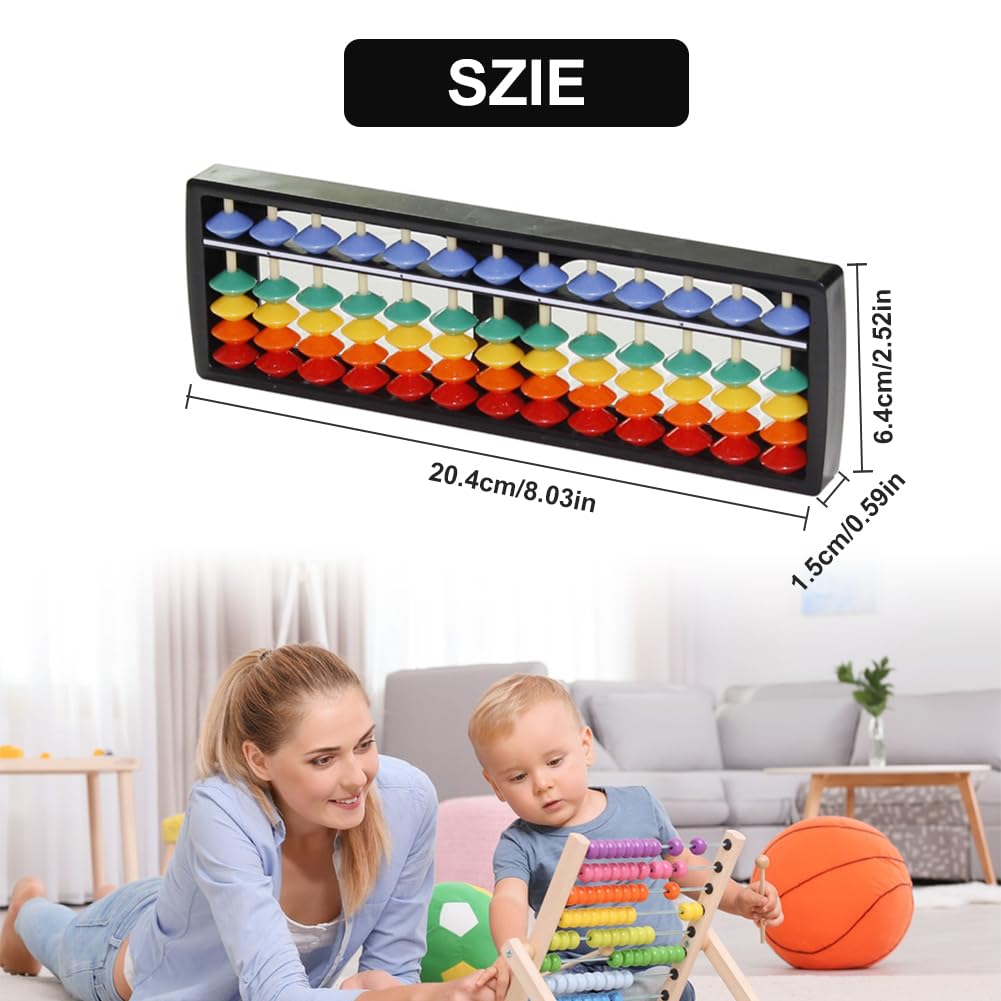 Boulier Coloré Pour Enfants - Outil Mathématique Éducatif - Apprentissage Calcul, Comptage - ABS