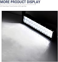 Vista 9 de LED Light Bar, YITAMOTOR 2PCS 72W 14Inch LED Work Light Spot Flood Combo LED Light Pods Offroad 12V Driving Light Fog Lamp Boat Light Waterproof