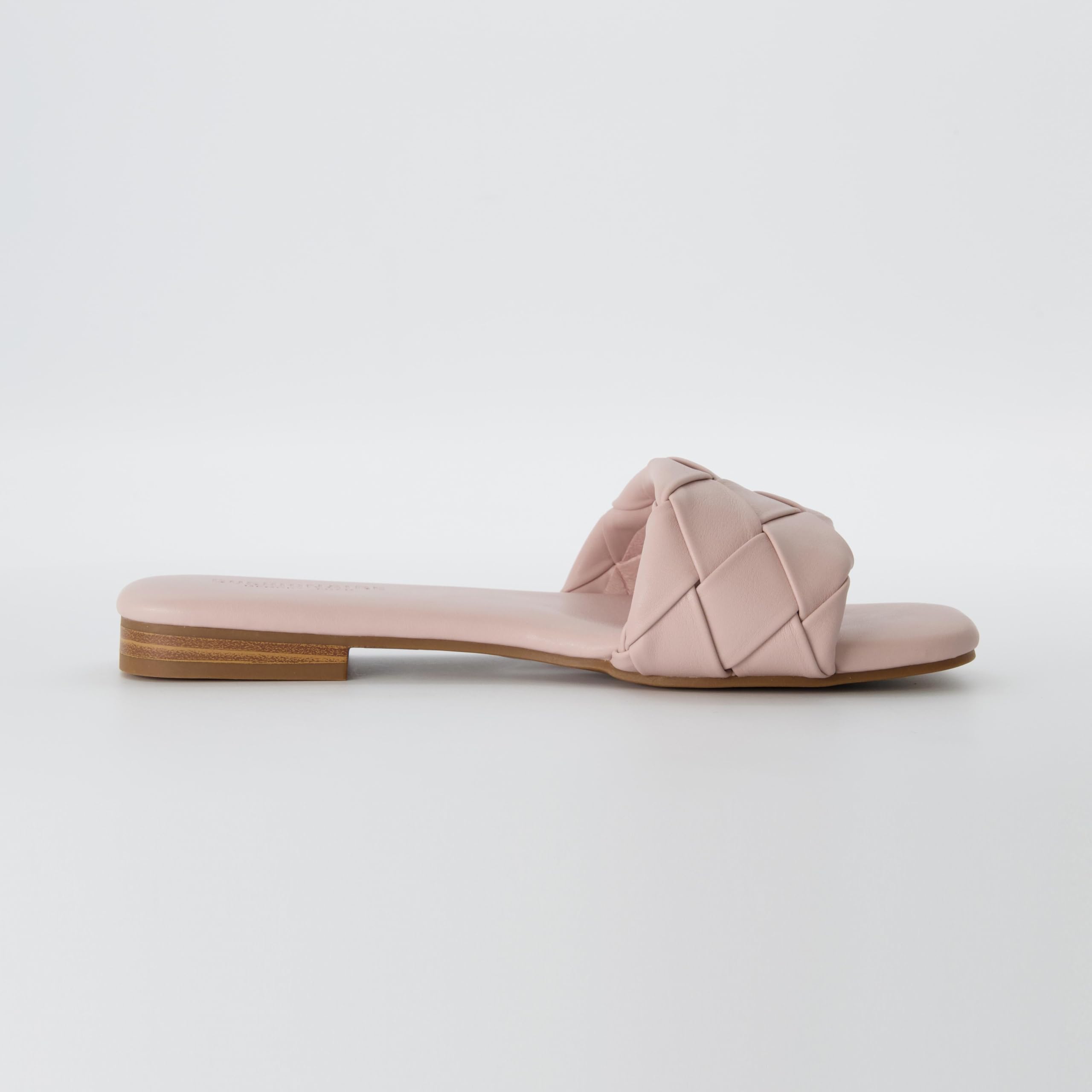 CUSHIONAIRE Women's Franca woven slide sandal +Memory Foam, Wide Widths Available