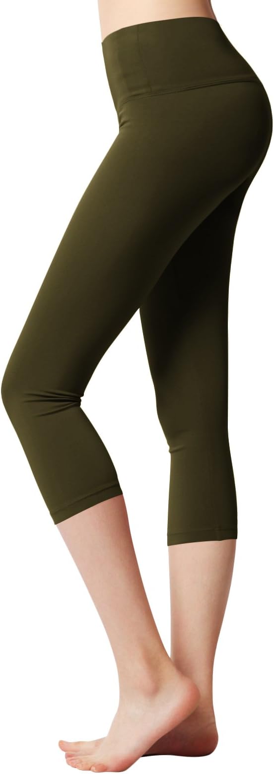 Plus Size High Waist Tummy Control Shapewear ? Power Flex Capri Olive XXX-Large