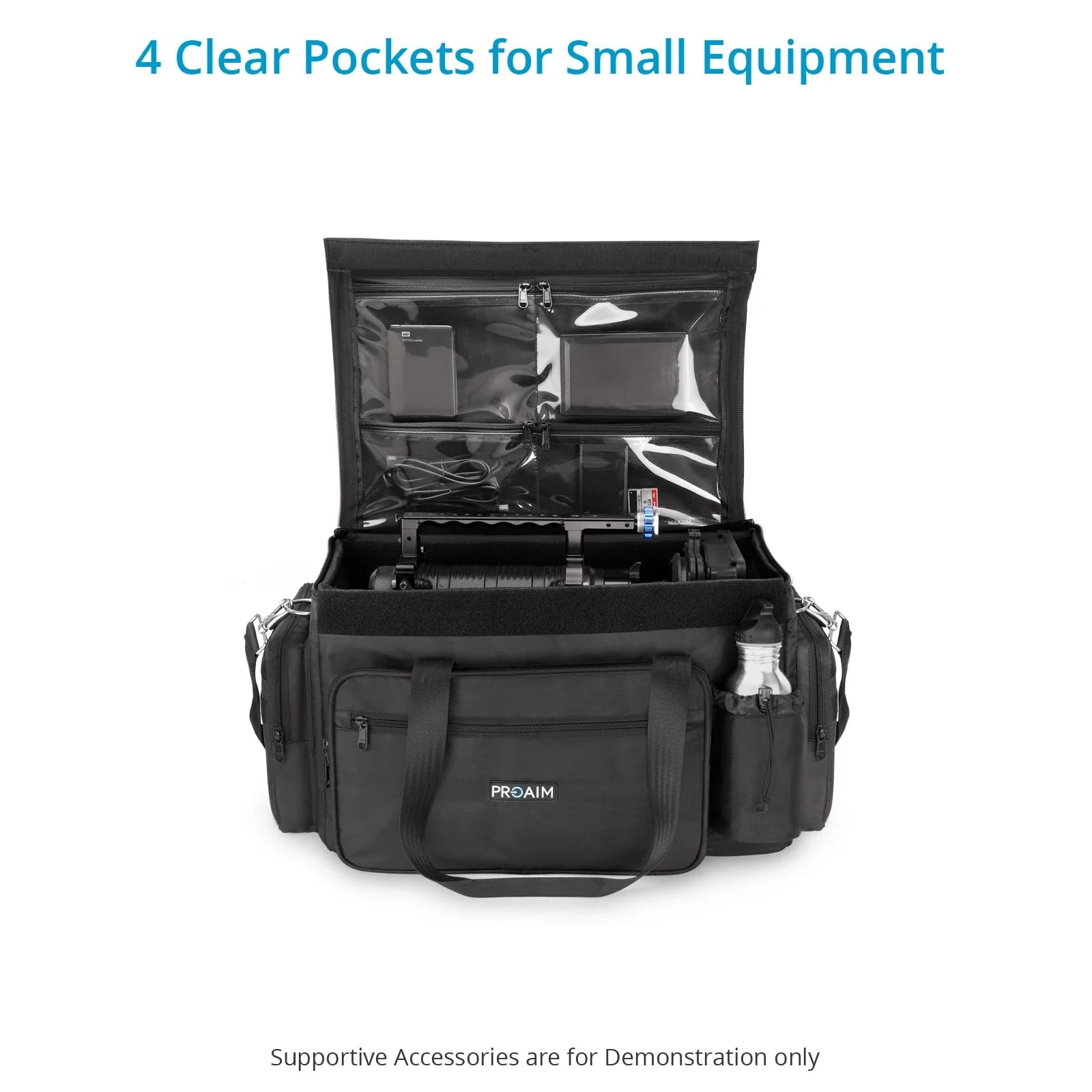 PROAIM Bolsa de producción para cámara de Video Cine Cube para fotógrafos y videógrafos. para Equipos de cámara Profesionales, asistentes y técnicos de cámara (P-CBCC-01)