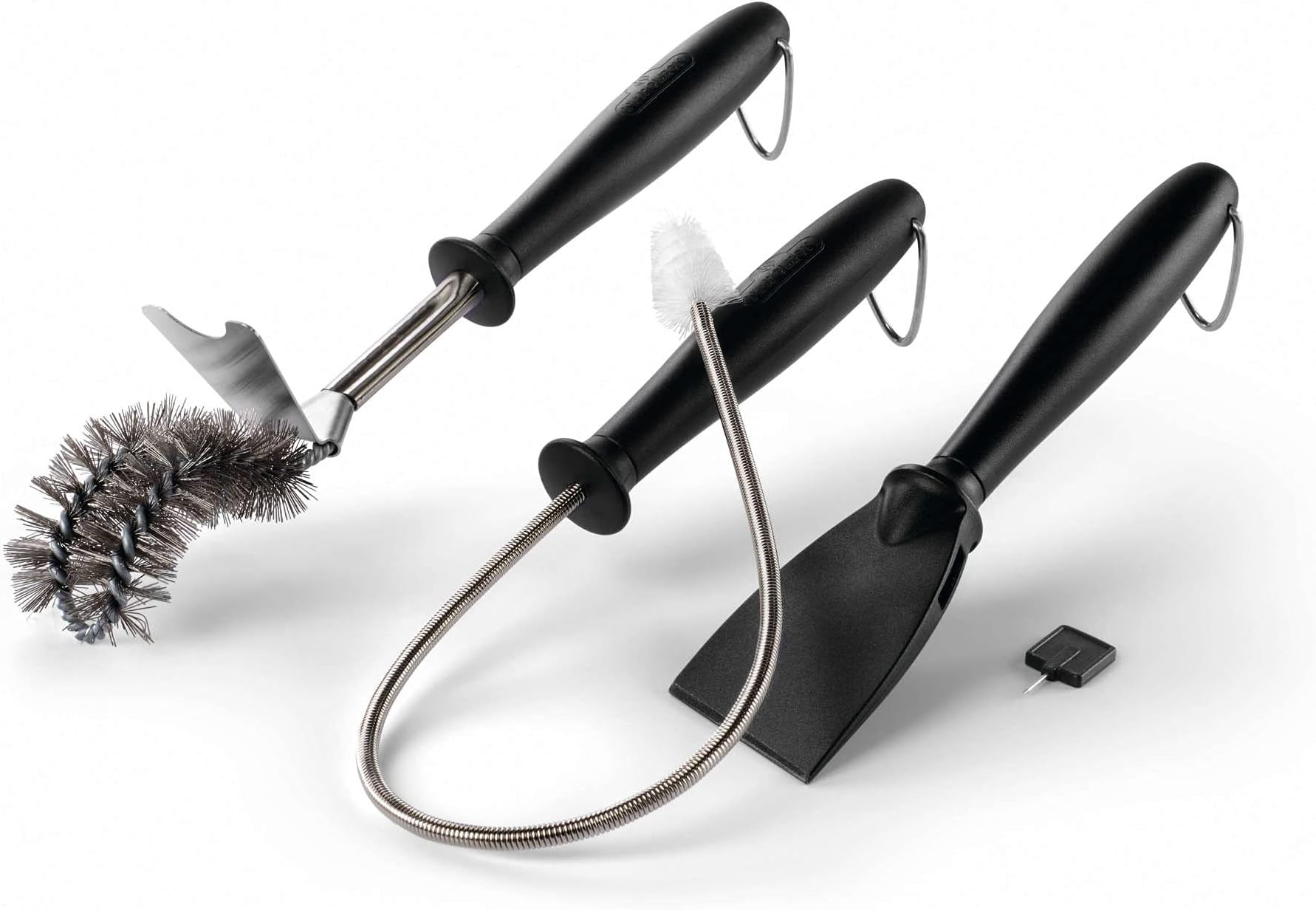 BBQ Grill Accessory, Gas Grill Cleaning Toolset, Includes Cleaning Brush and Fire Box Scraper, Grid Scraper, Port Cleaner