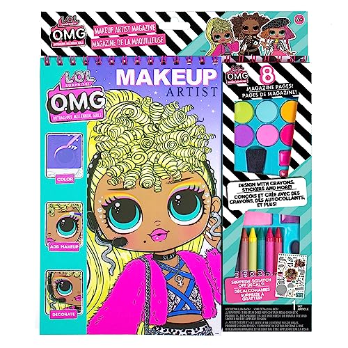 Product Image of the Horizon Group USA LOL OMG Make-Up Artist Magazine DIY Craft Kit, Design with...