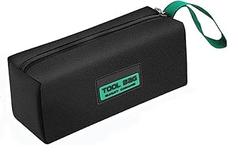 Tool Bag,Portable Wide Mouth Tool Pouches with Zipper,Multifunctional Tool Tote Bag, Waterproof Tool Storage Bag for Plumbers,Electricians,Carpenters