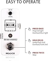 Vista 34 de MOOER Compresor de pedal de guitarra Yellow Compressor Comp, compresión de guitarra True Bypass, ecualizador y volumen ajustables, tamaño mini