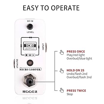 ギター Mooer LOOPATION Amazon.com: MOOER Looper Vocal Effects Processor Guitar