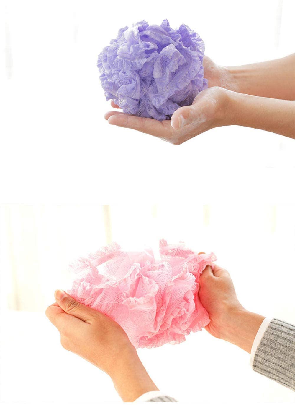 Gąbka do kąpieli 1 szt. Wielobarwna piłka do kąpieli Bathsite wanny fajna piłka ręcznik kąpielowy Scrubber czyszczenie ciała siatka gąbka do mycia produktu