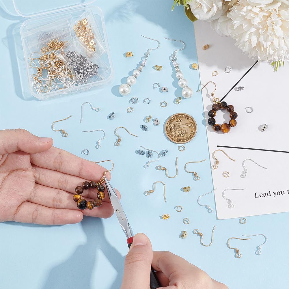 32 Pièces Boucles D'Oreilles à Clip Pour Oreilles Non Percées - 4 Tailles, Acier Inoxydable Transparent - DIY Bijoux