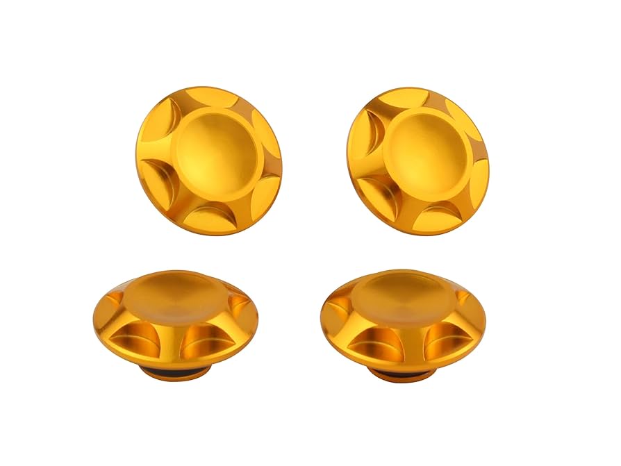 POSH 001820-04 Cap Bolt Cover, NASA Type, For M8, Gold