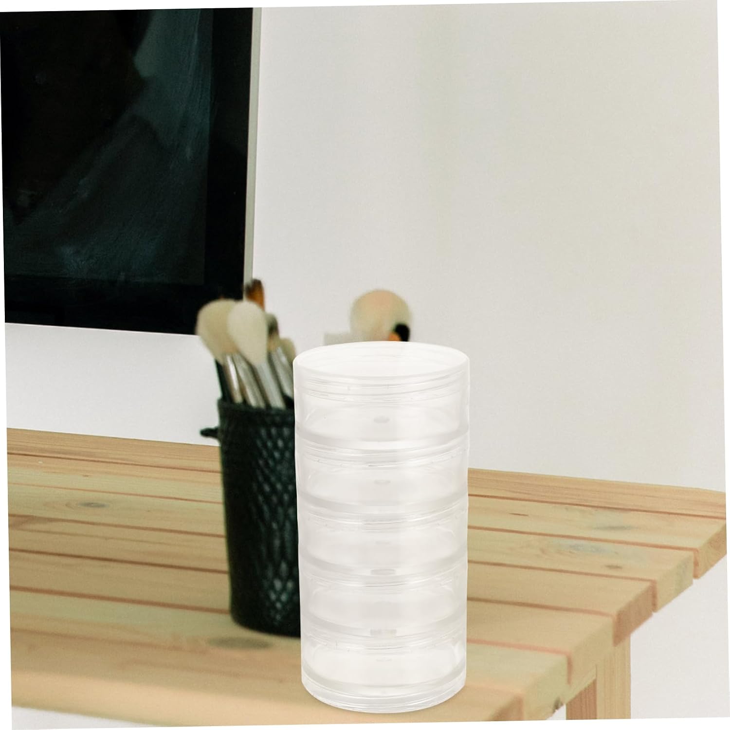 COLLBATH 2 Sets round Jewelry Box for Beads and Small Parts