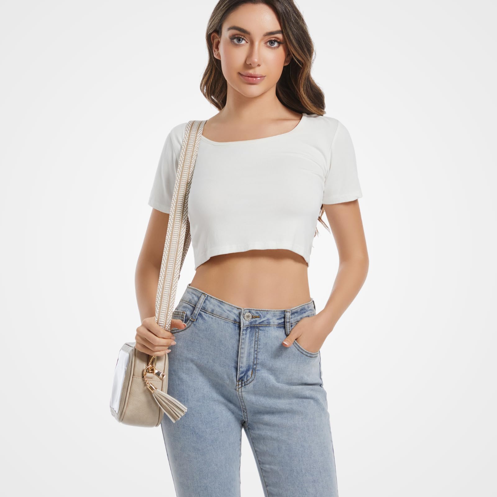 Unilily Transparente Tasche für Stadionveranstaltungen, durchsichtige Geldbörse, Stadion-zugelassen, Crossbody-Tasche für Konzerte, Sport, Festivals, Veranstaltungen, Damen