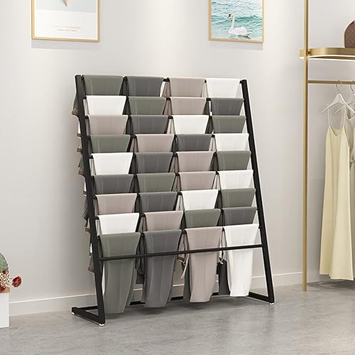 Bufandas de pie de metal para bufandas de seda, organizador comercial creativo de tela de chal dorado, soporte de exhibición de almacenamiento de