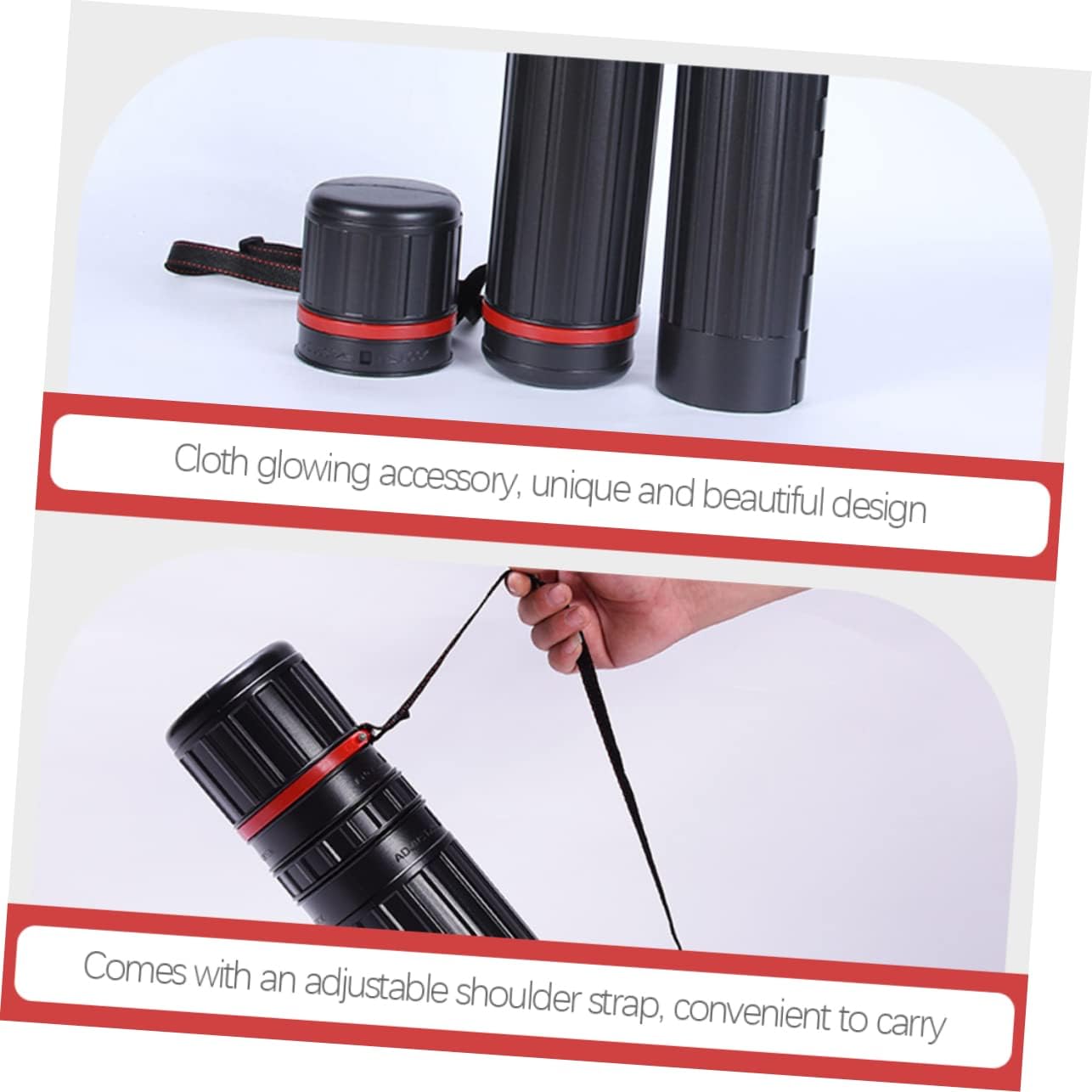 3pcs Portable Telescopic Painting Tube Art Storage Tube Adjustable Shoulder Strap for Drawing Storage