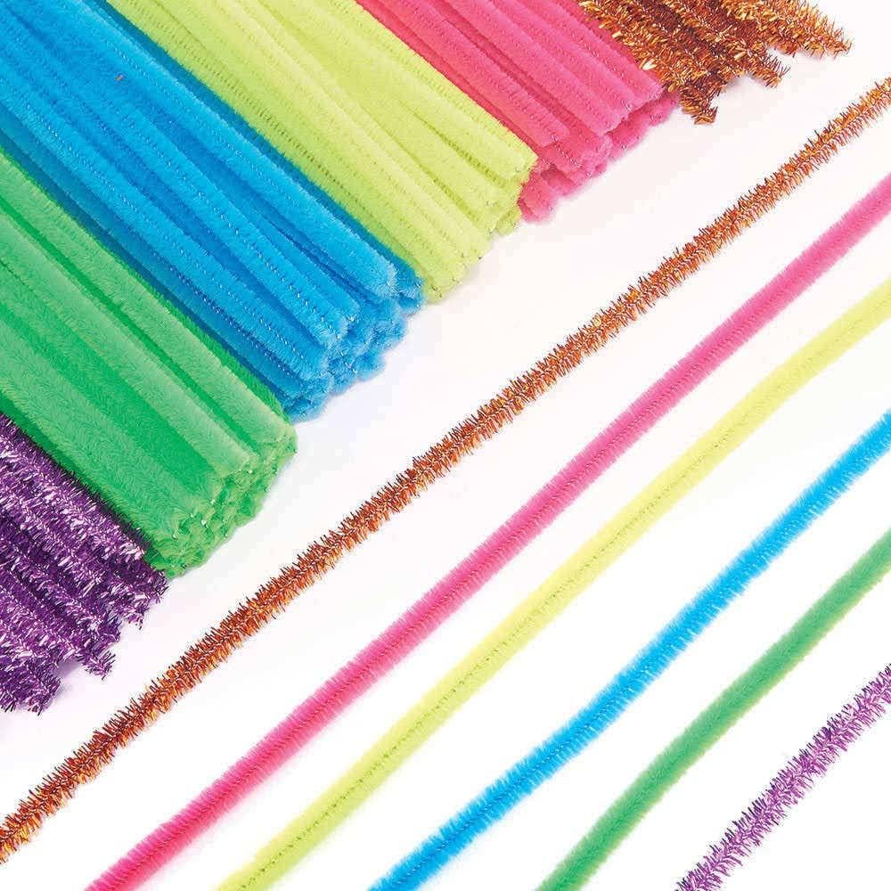 Baker Ross FC479 Fairy Coloured Pipe Cleaners - Pack of 204, Children's Craft Wire, Crafting Supplies for Kids Crafts
