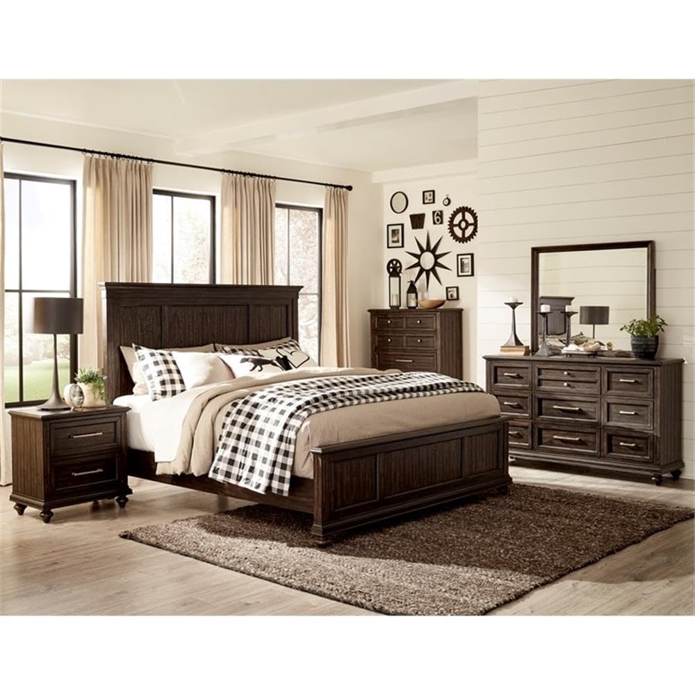 Amazon.com: Lexicon Cardano California King Bed in Driftwood Charcoal :  Home & Kitchen