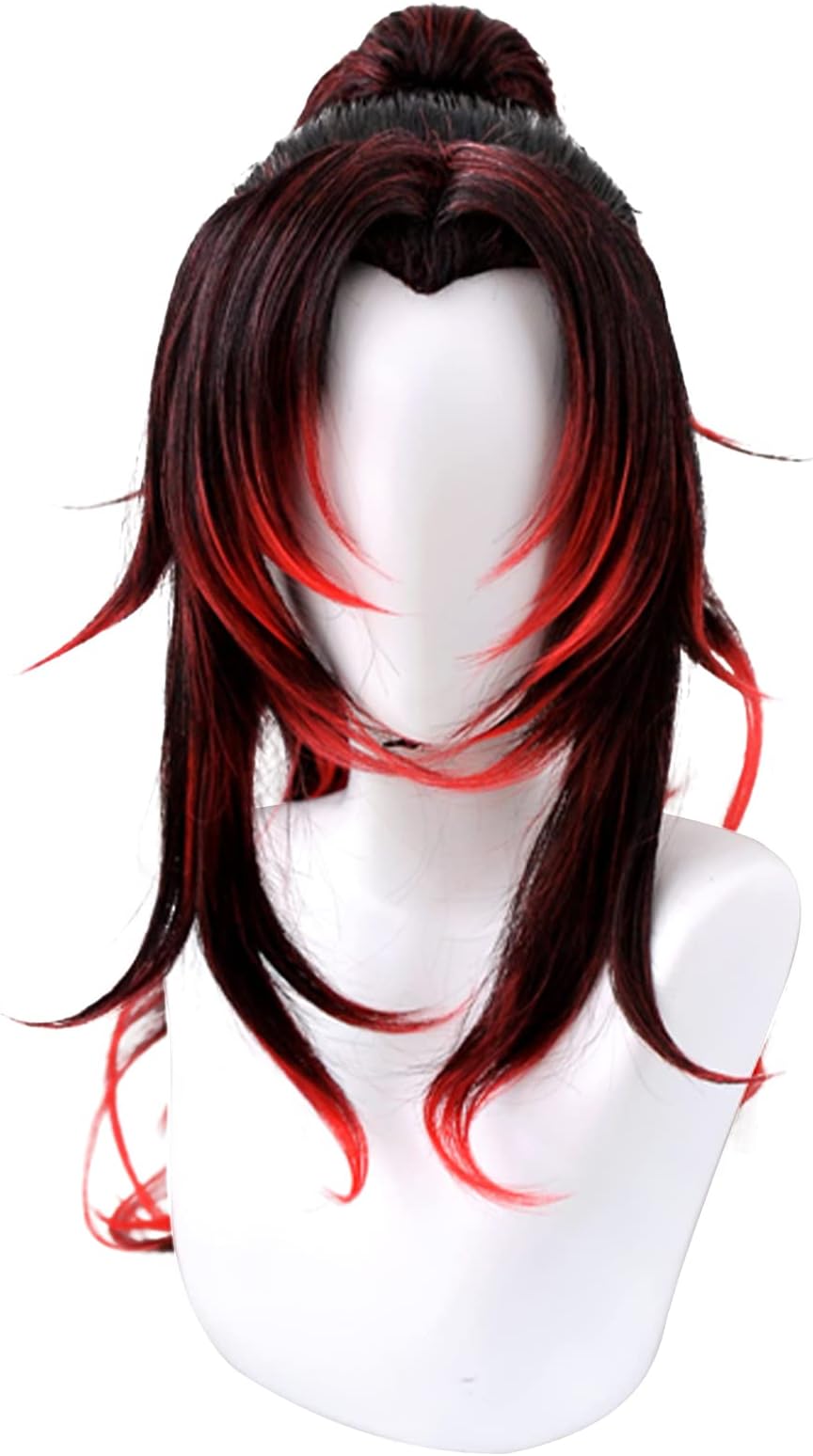 Ponytails Cosplay Wig Demon Slayer Costume Halloween Wigs for Women Men