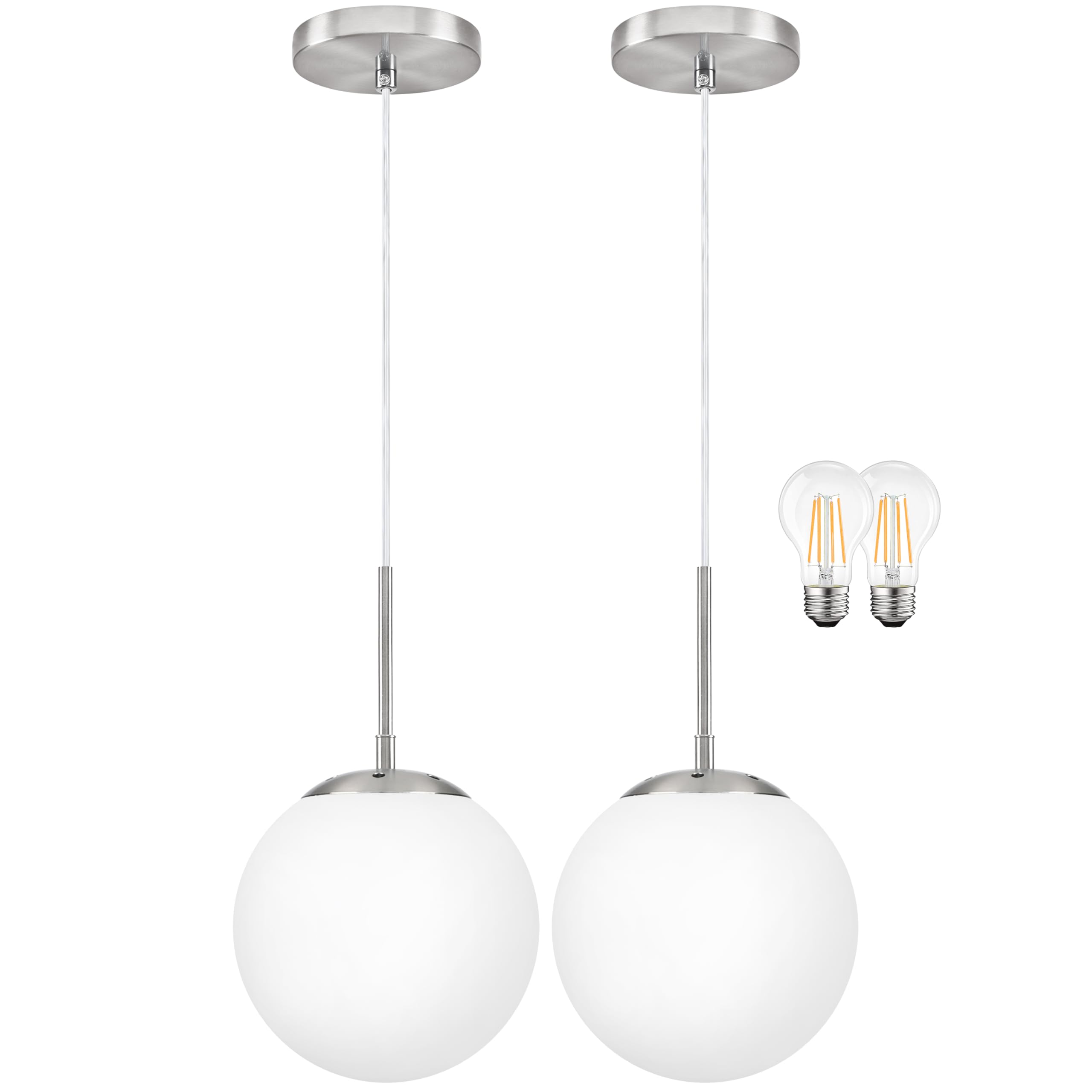 Photo 1 of KoKo&Yukina 8" Globe Pendant Light (2 Pack)