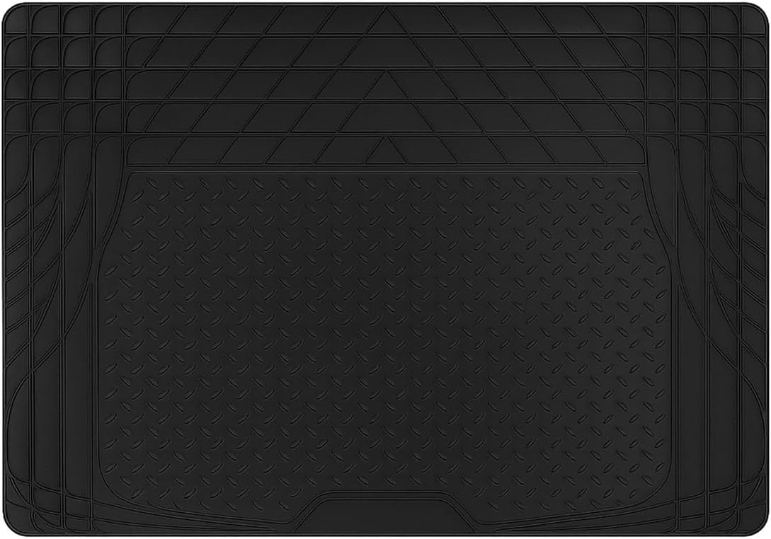 Car Cargo Liner, All Weather Heavy Duty Trunk Liner, Anti-Slip Trimmable Floor Mat, Universal Automotive Trunk Protection Mat for Cars, SUVs, Trucks (Black)