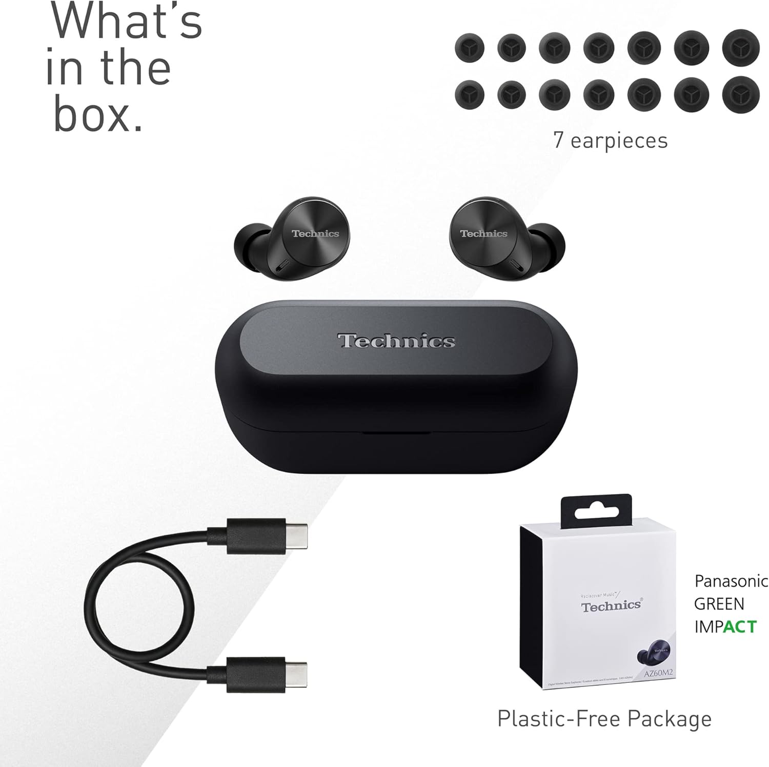 Contents of the Technics EAH-AZ60M2 box