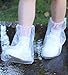 EFWEL Waterproof Shoe Covers, 10 Pairs Clear Plastic Protective Boot Covers for Rain Snow Day Outdoor Activities Fit Most Adult Women Men Shoes Home Office Clean Hygienic Durable PE Material