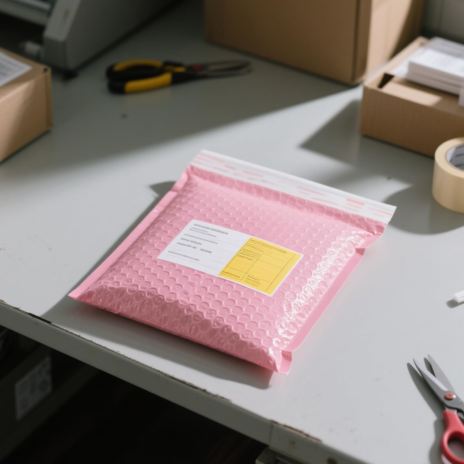 50 unidades de 18 x 23 cm, de polietileno, con acolchado de aire, A5, color rosa, DIN A5, acolchados, autoadhesivos, embalaje acolchado de aire