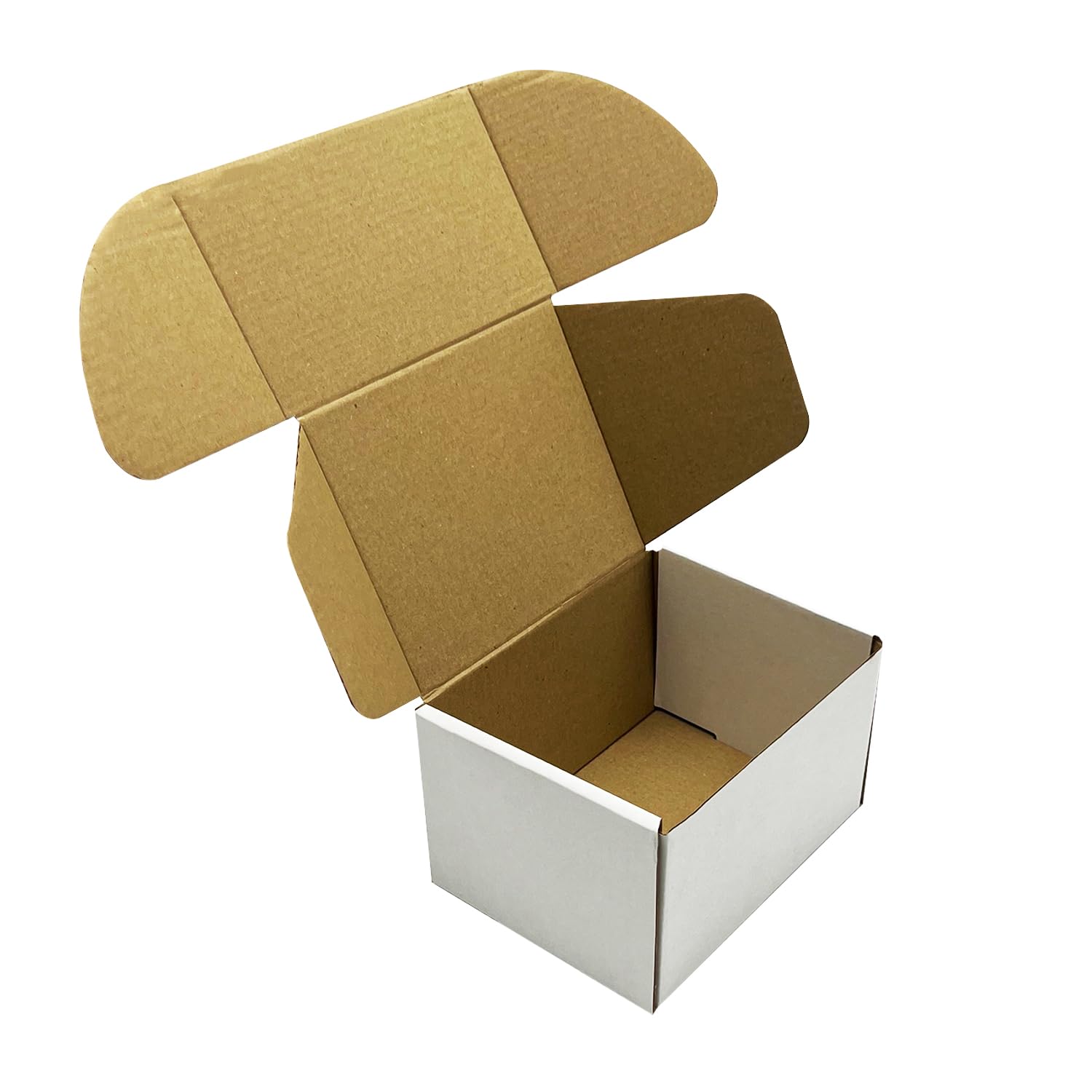 White Parcel Cardboard Box | Pack of 50 Small Diecut Postal Boxes | 125mm x 100mm x 80mm (4.9" x 3.9" x 3.1") | Small Parcel Cardboard Boxes for posting shipping gift mailer (Pack of 50)