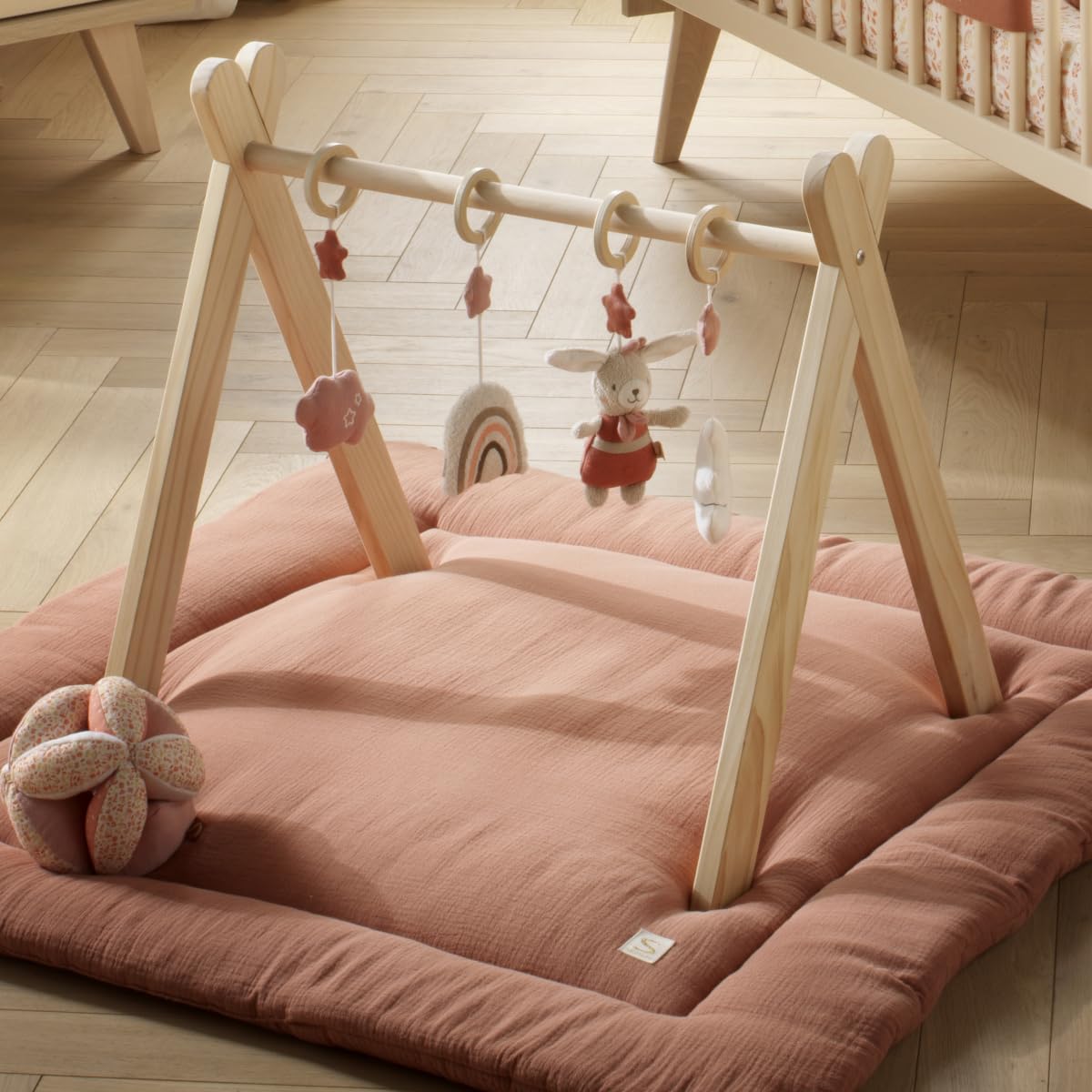 Arche d'éveil bois avec 4 jouets