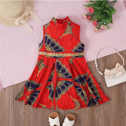Toddler Baby Girls Dress African Clothes Infant Ethnic Style Sleeveless Dresses Casual Kids Summer Boho4