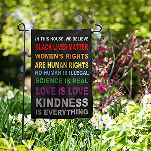 Pride Flag Garden Flags For In This House We Believe Science Is Real Black Lives Matter Vertical Double Sided 12.5"X18" Indoor Yard Outdoor Decoration #TOP2