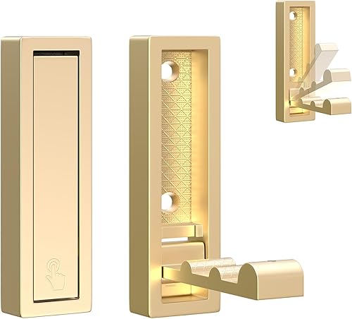 Ganchos de pared plegables cuadrados de alta resistencia, ganchos plegables de aleación de zinc resistentes para colgar toallas, abrigos, sombreros,