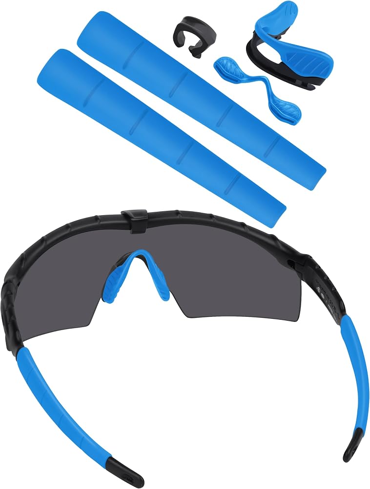 Kit Gomme Naso Blu PolarLens Per Occhiali Oakley Flak Jacket 2.0 XL - Cuscinetti Di Ricambio