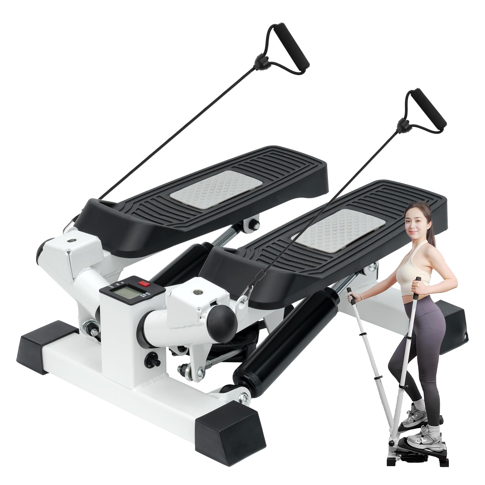 【新品】ステッパー フィットネス器具 筋力トレーニング 有酸素運動 エクササイズ ステッパー 効果 静音 チューブ 筋トレ 有酸素運動 筋肉トレーニング